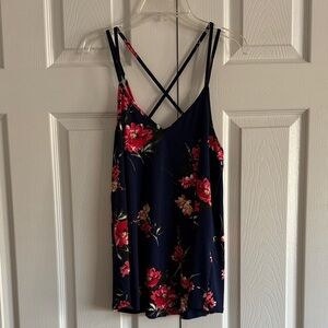 Papermoon Navy Floral Tank Top